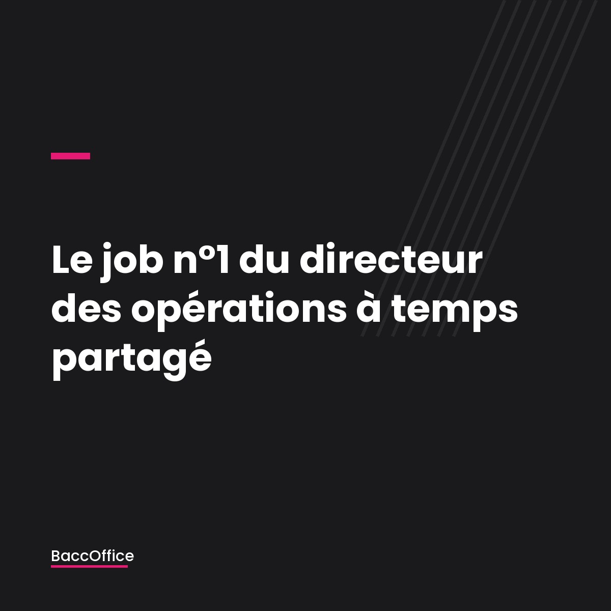 Le rôle du directeur des opérations à temps partagé